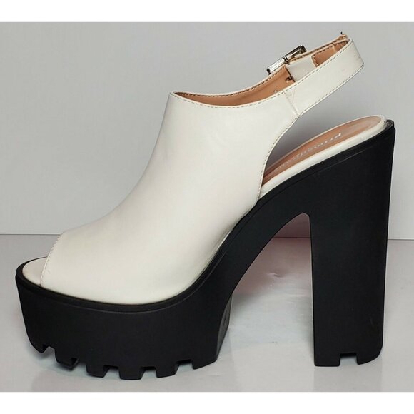 PRIMADONNA COLLECTION WOMEN EURO SIZE 36 PLATFORM OPEN BACK WHITE 05555 ECP - Picture 3 of 12